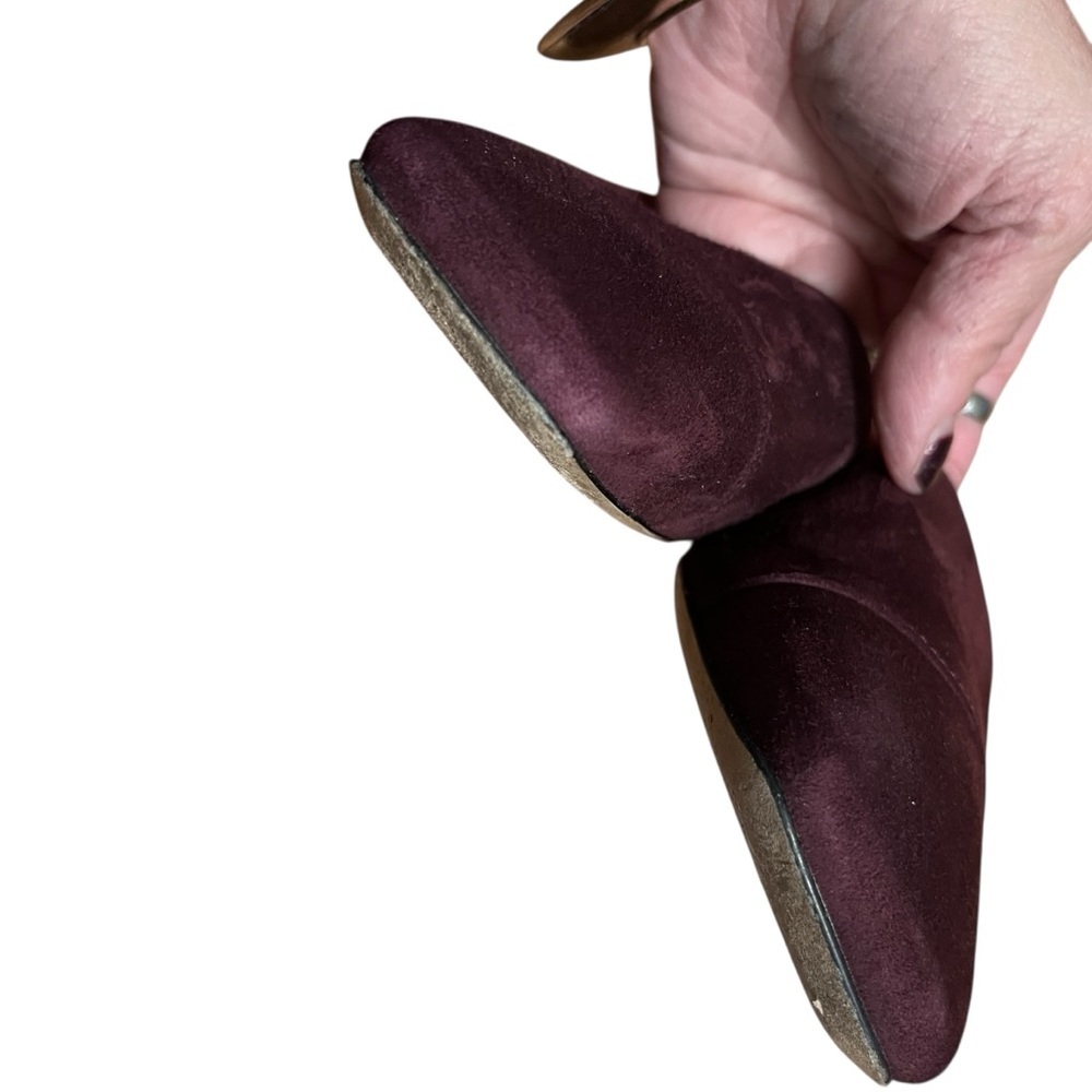 Vince Cyder Suede d'Orsay Flats Plum Ballet Flats — Size 6.5 - Picture 13 of 14